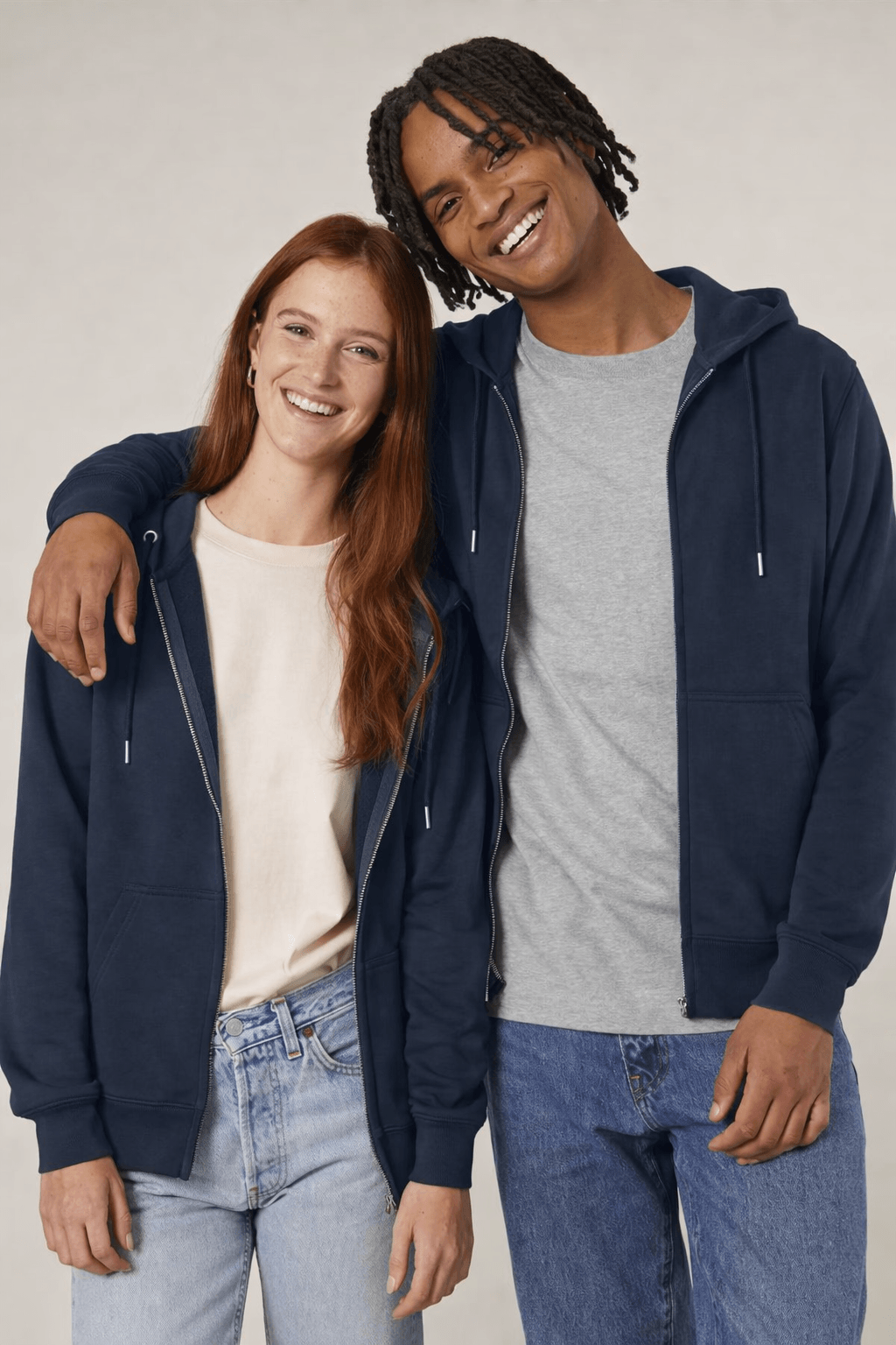Stanley & Stella Sweat à capuche zippé durable Connector 2.0 imprimé et personnalisé | Stanley & Stella