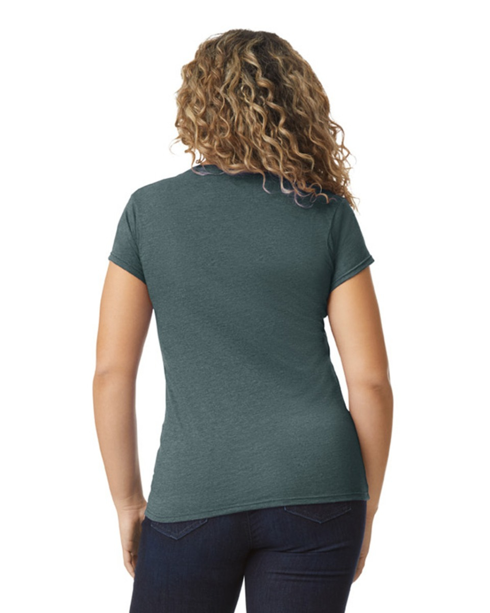 T-shirt Femme Personnalisé Col V - Imprime Ta Propre Photo Ou Design Sur Le Devant