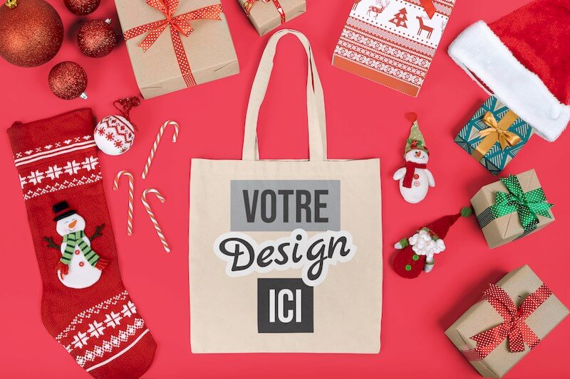 Sac de Noël imprimé pour soeur
