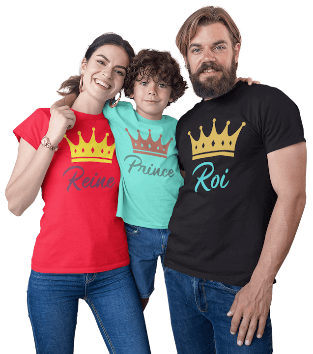 Famille T-shirt personnalisé - La famille avec des T-shirt personnalisé