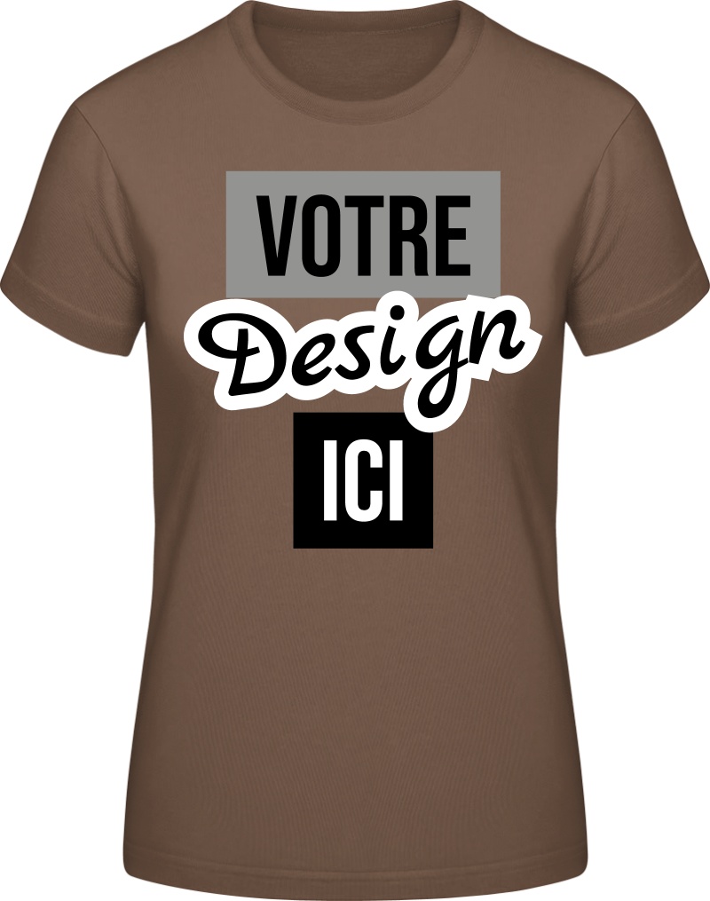 Femes #E190 T-Shirt personnalisé - Brun Chocolat - XL