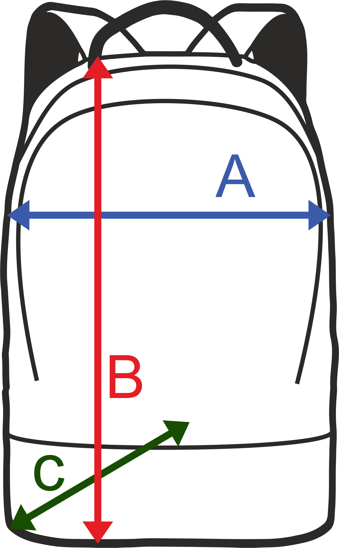 Sac à dos de sport avec compartiment inférieur Dimensions