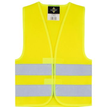 Korntex Veiligheidshesje voor kinderen personaliseren – Voor – Neon Geel