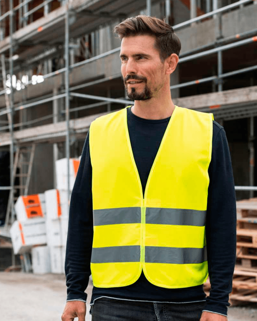 Korntex Unisex veiligheidsvest met reflecterende strepen personaliseren