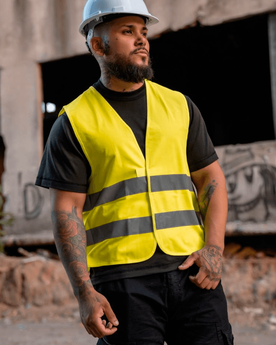 Korntex Unisex veiligheidsvest met reflecterende strepen personaliseren