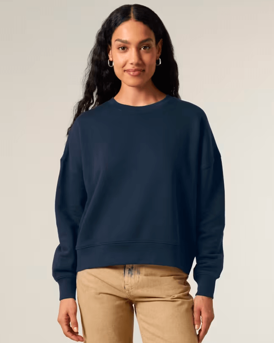 Stanley/Stella Stella Alma dames sweater met ronde hals van biologisch katoen personaliseren