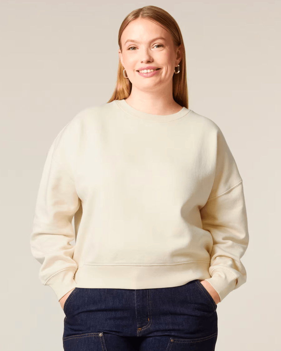 Stanley/Stella Stella Alma dames sweater met ronde hals van biologisch katoen personaliseren