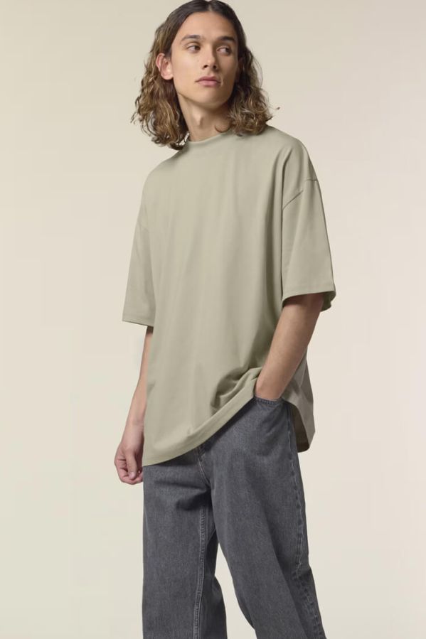 Stanley & Stella Blaster 2.0 oversized T-shirt met opstaande kraag bedrukken | Stanley & Stella