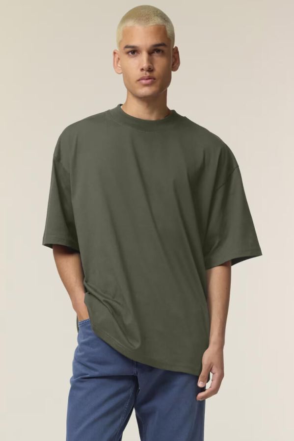 Stanley & Stella Blaster 2.0 oversized T-shirt met opstaande kraag bedrukken | Stanley & Stella