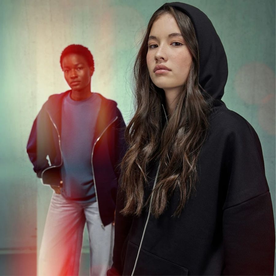 B&C Oversized Influence Zip Hood bedrukken | B&C