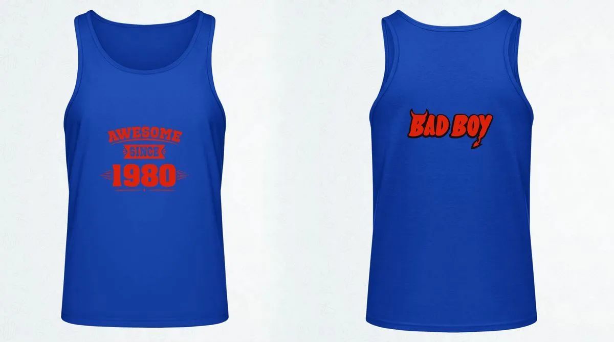 T-shirt zelf ontwerpen - Illustratie voor- en achteraan