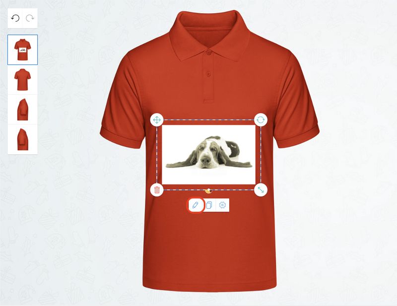 T-shirt zelf ontwerpen - Afbeelding positioneren