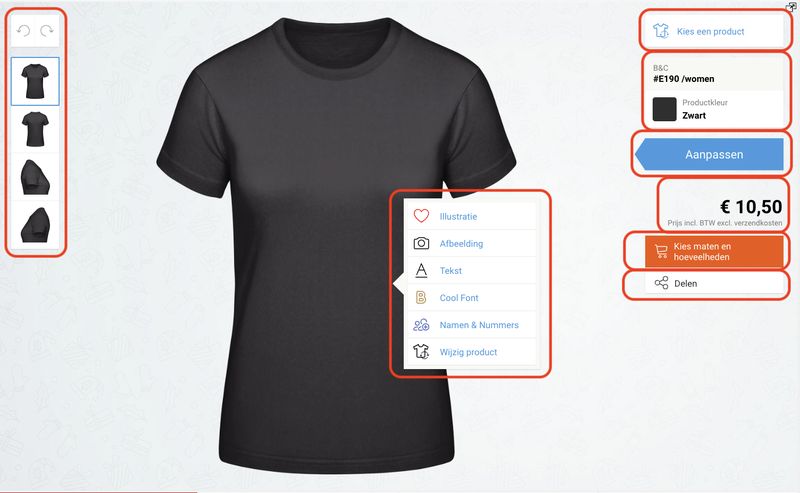 Wat is wat in de ontwerptool?