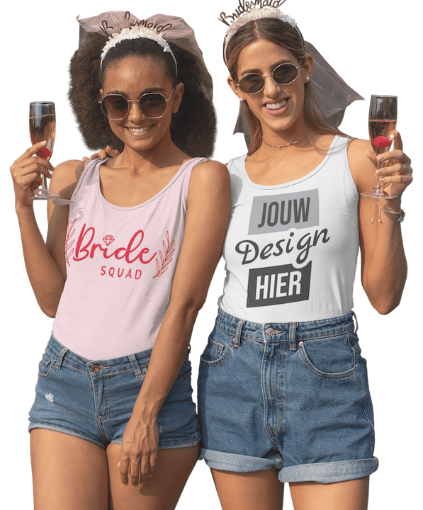Dames vrijgezellenfeest T-shirts - Drie jonge vrouwen vieren een vrijgezellenfeest