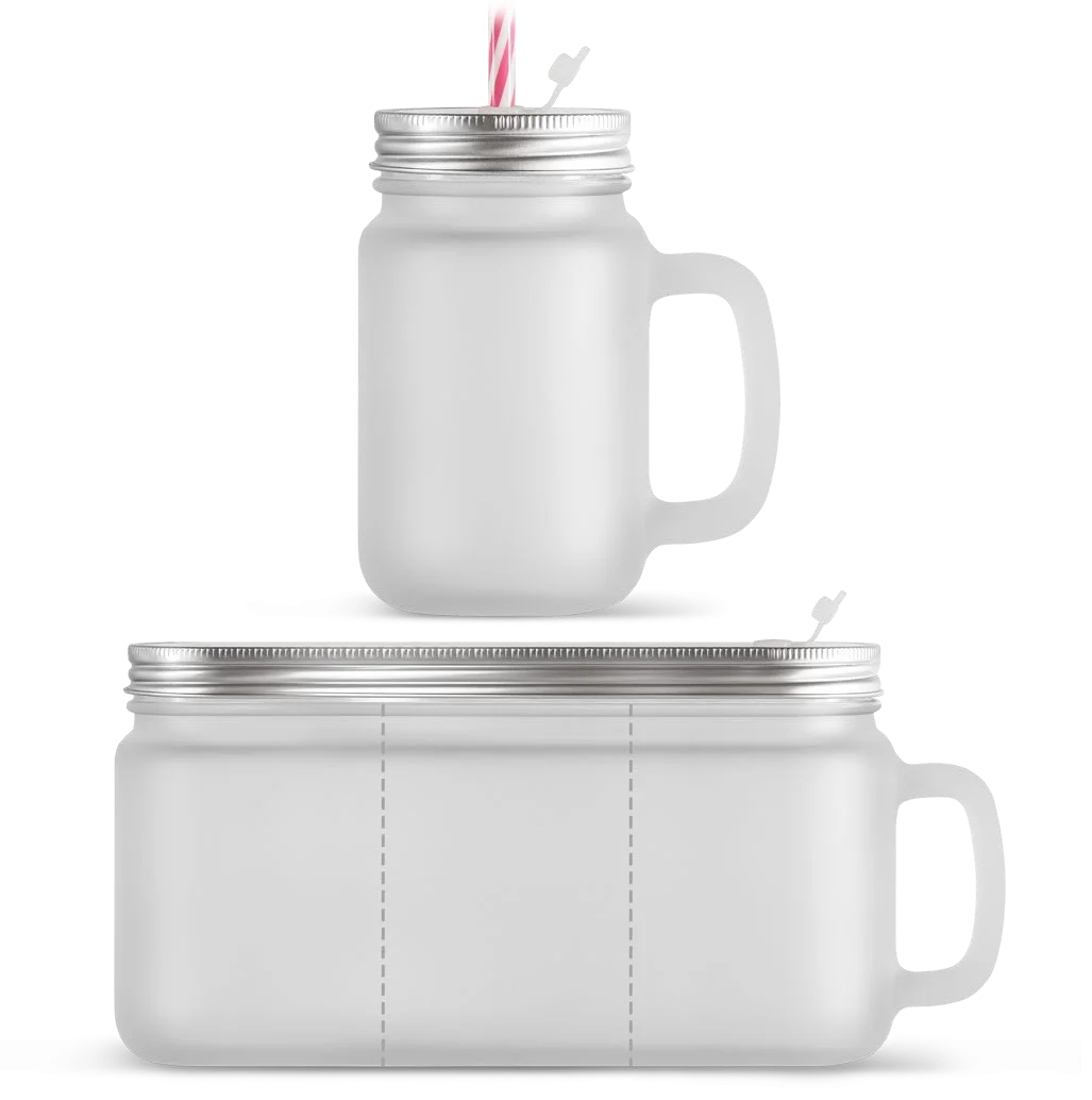 Mason Jar met handvat bedrukken