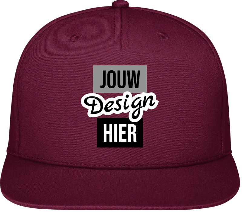 Beechfield 5 Panel Snapback Rapper Cap personaliseren