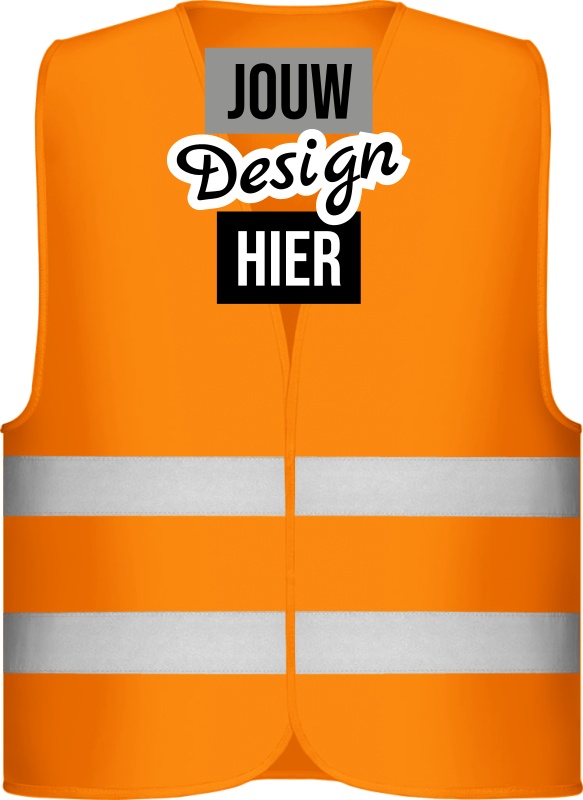 Korntex Unisex veiligheidsvest met reflecterende strepen personaliseren