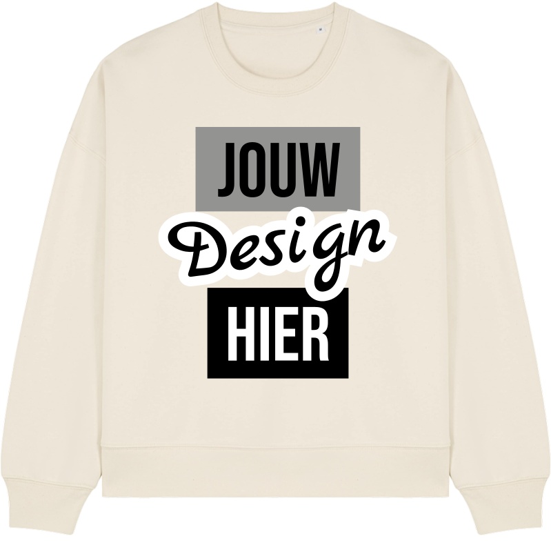 Stanley/Stella Stella Alma dames sweater met ronde hals van biologisch katoen personaliseren