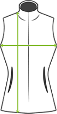 Ladies' Softshell Bodywarmer Maattabel