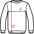 Unisex Sweatshirt Premium Maattabel